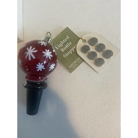Wine Bottle Stopper Topper Christmas Red Ornament Light Up Color Changing - Picture 3 of 3